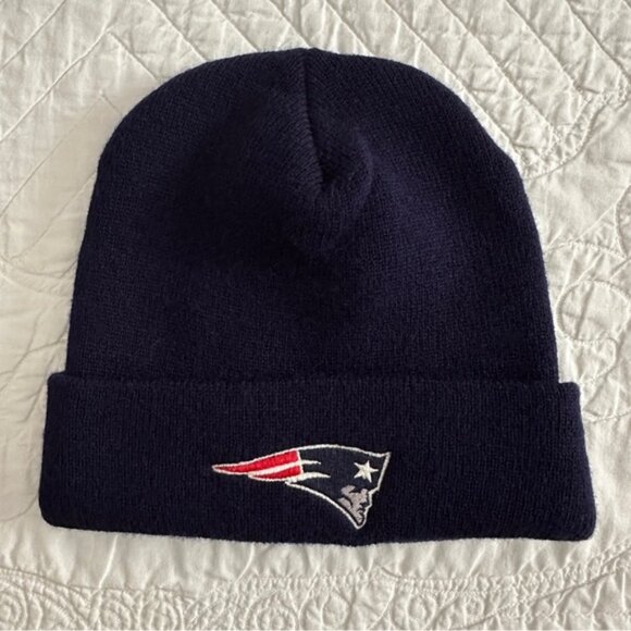 Vintage 90s Gross Cap New England Patriots Beanie Winter Hat NFL Football - Picture 1 of 6